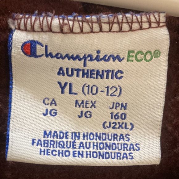 Champion youth sweatshirt Burgundy - Picture 3 of 3